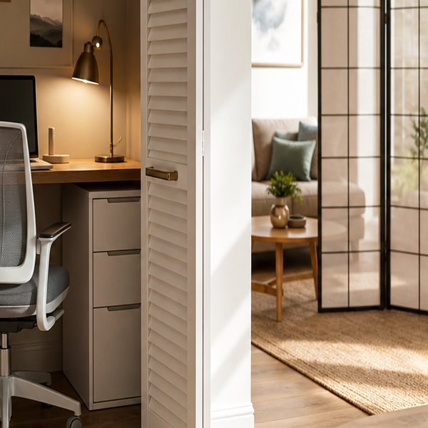 Featured image for How to create a WFH office without losing a bedroom — detail
