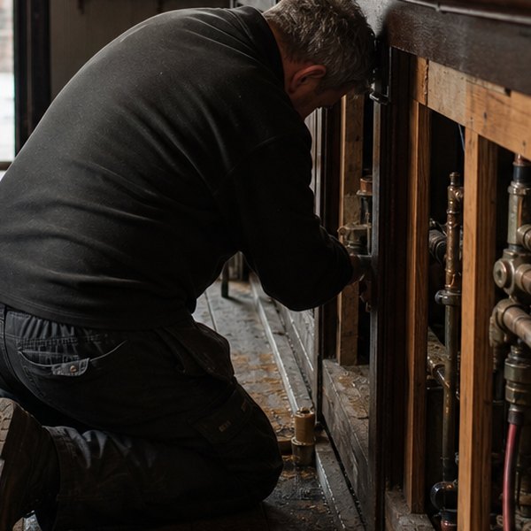 Experienced pub landlord serving customers — detail