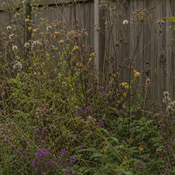 Garden shared with wild creatures and insects — detail