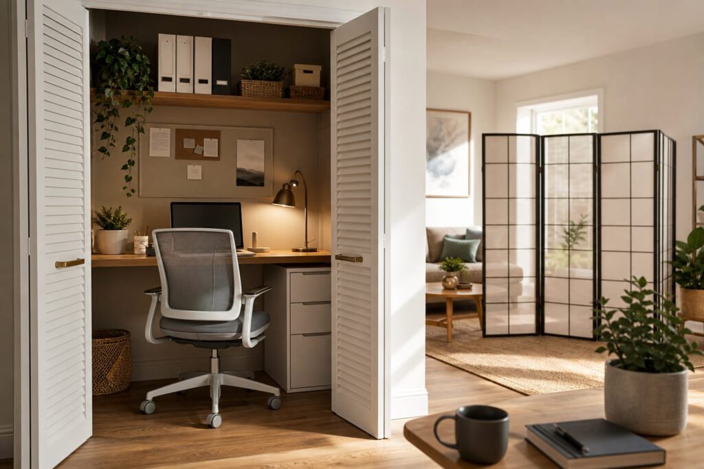 Featured image for How to create a WFH office without losing a bedroom