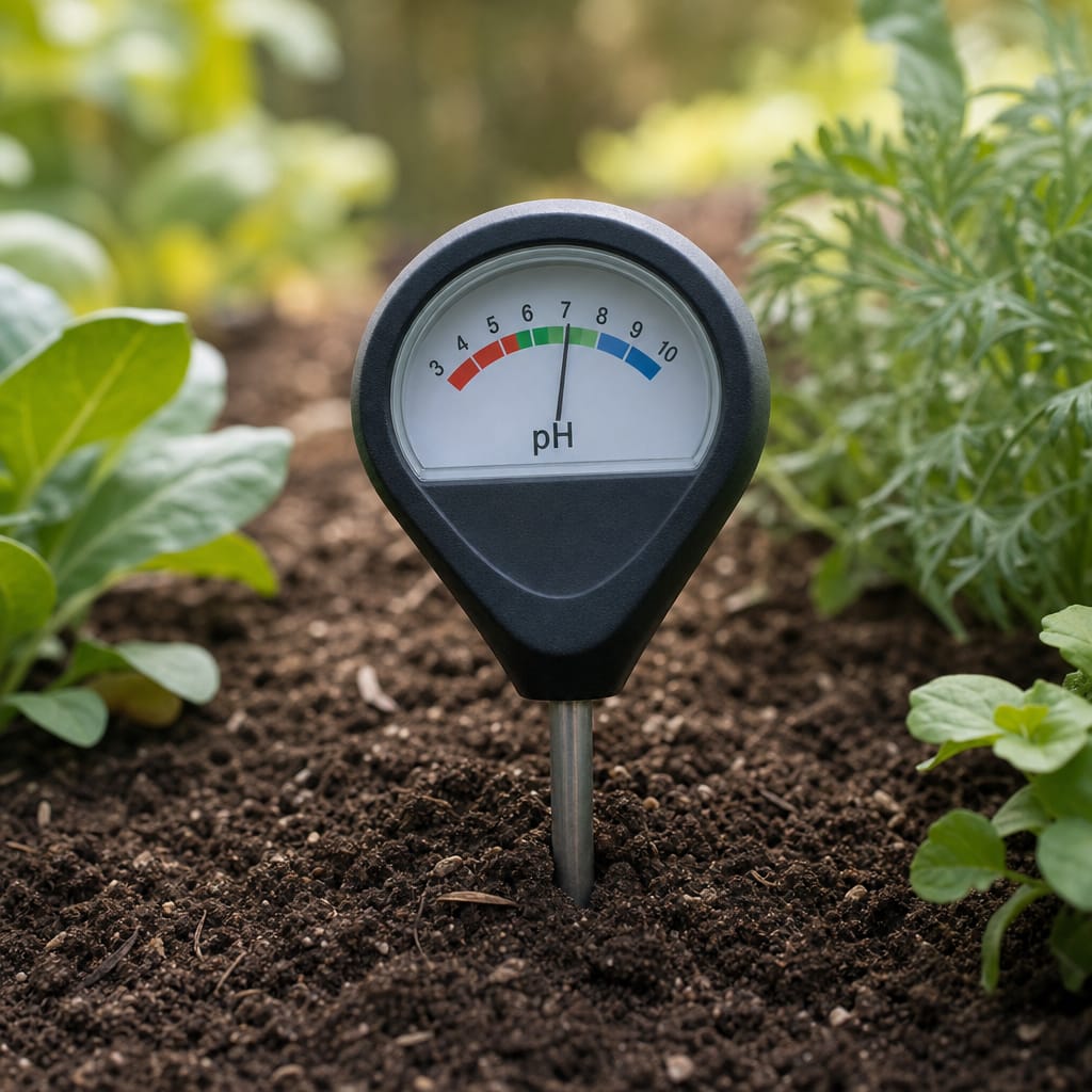 Soil pH is a measure of how acid or alkaline the soil is.