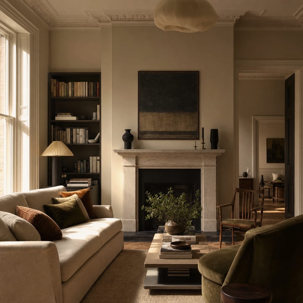 Awkwardly arranged living room furniture