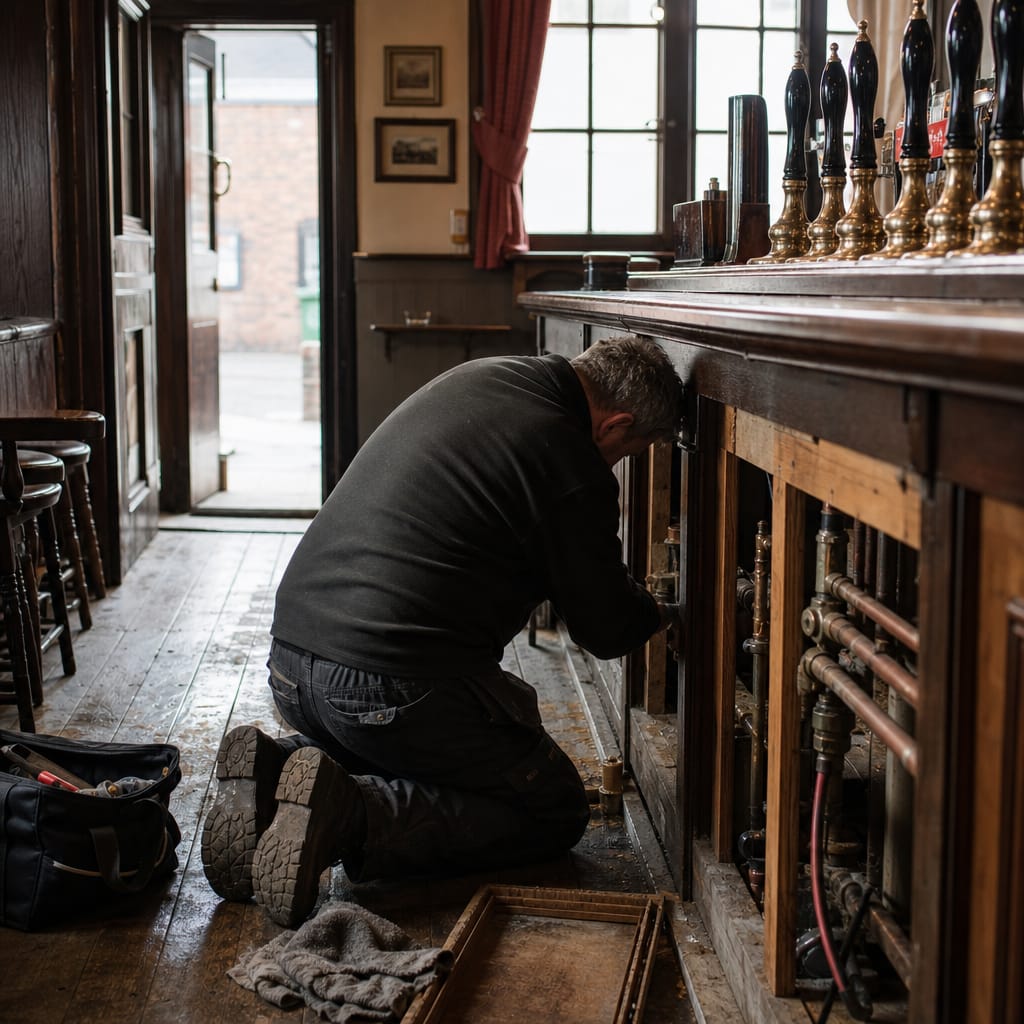 Experienced pub landlord serving customers